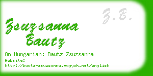 zsuzsanna bautz business card